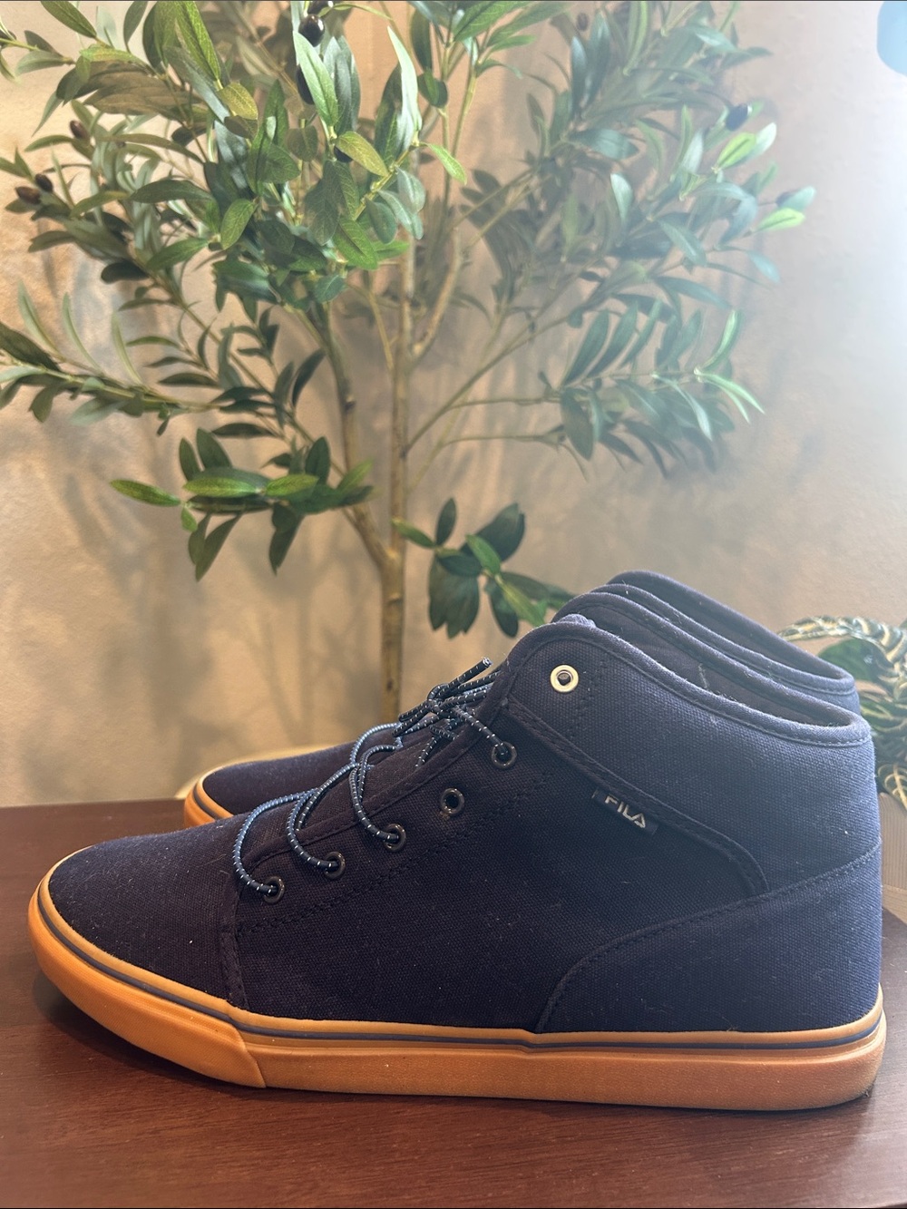 FILA Navy Canvas Chukka Boots with Gum Sole